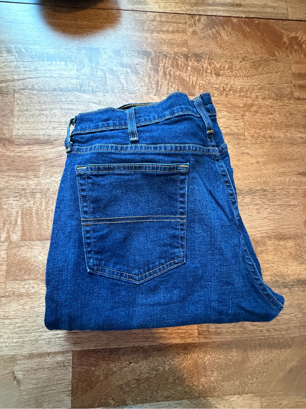 Men's Straight Jeans — Classic Indigo Blue 38x32